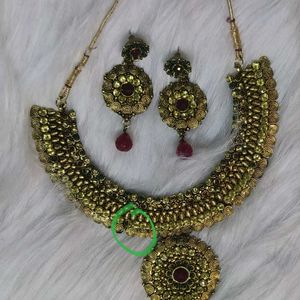 Combo Of Two Copper Finishing Temple Necklace Set