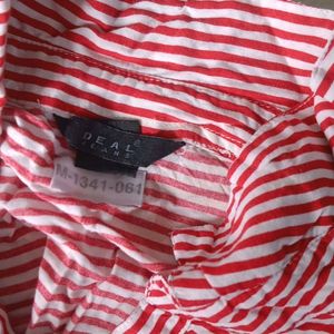 Red And White Strips Shirt