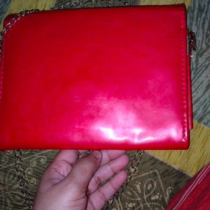 Red Clutch Sling Bag