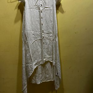 Avaasa Off-White High-Low A-Line Kurta Size L