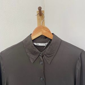 Zara Satin Textured Shirt