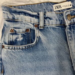 TRF ZARA HIGH WAIST WIDE LEG JEAN