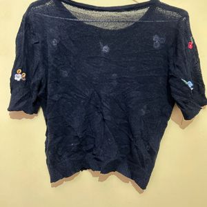 Korean Cute Embroidered Top