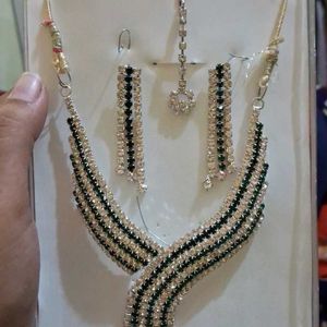 Neck Set With Earings,Mang Tika