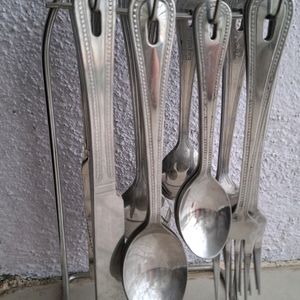 Stainless Steel Cutlery Set With Stand