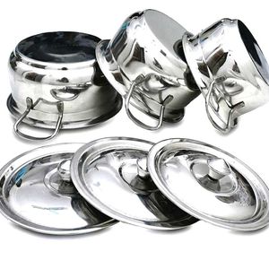 Stainless Steel Handi With Lid,Pack Of 4