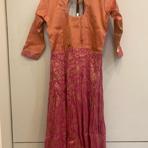 Banarsi Silk Anarkali Heavy Kurti