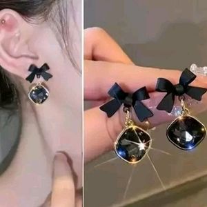 Cute Korean Bow Earrings