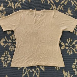 BHS golden Top With Metallic Thread