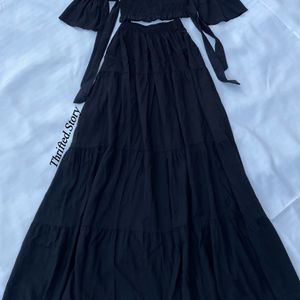 Dark Coquette Cottagecore Black FairyTier Skirt