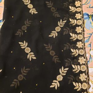 Z Black Patiyala Set Suit 1 Margin No Flaws