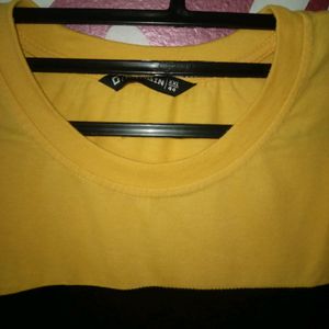 Yellow Xxl 44 Size Tshirt For Men