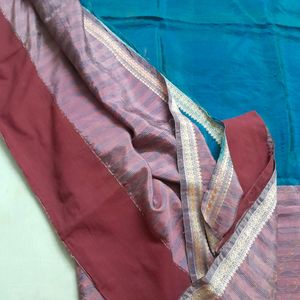 Cotton Silk Saree With Unstiched Blouse