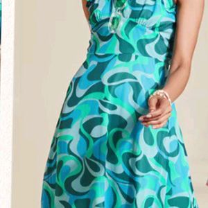 Max Brand Floral Printed A-Line Dress