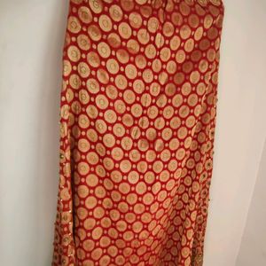 Maroon And Cream Lehenga Set (Women)