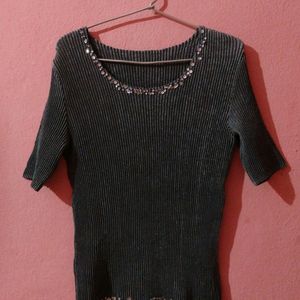 Partywear Grey Top