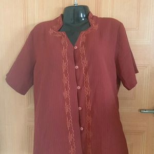 Formal Maroon Top