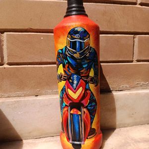 Aesthetic Motorcycle Bottle Art