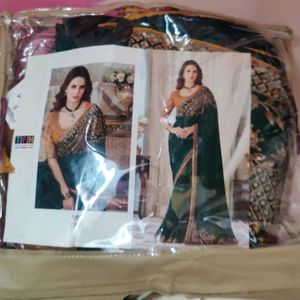 Satin Silk Saree With Blouse Piece