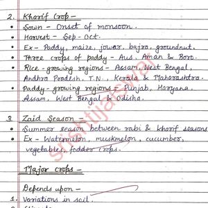 UPSC NCERT Class 10 Social Science Geography Notes