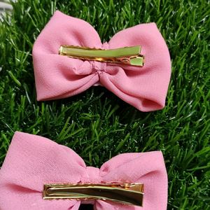 Georgette Peach Hairclips 🎀