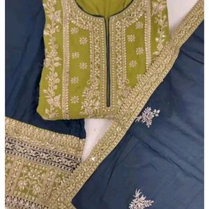 NEW HEAVY FAUX GEORGETTE PAKISTANI SUIT XXL Size