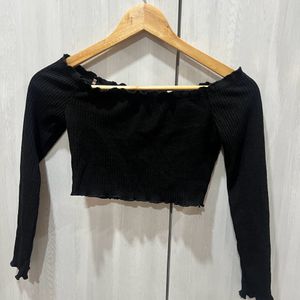 Off Shoulder Crop Top