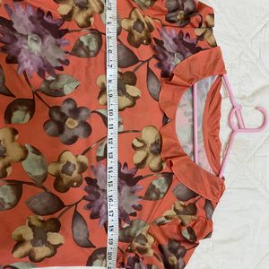 Floral Korean Imported Top Stretchy