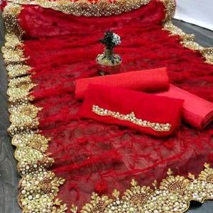 Beautiful Red Saree For Wedding Function