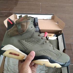 Nike Air Jordan Retro 6 Travis Scott Olive UK8.5