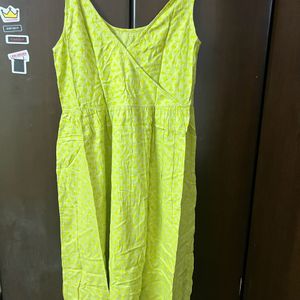 Lime Green Sleeveless Dress Women