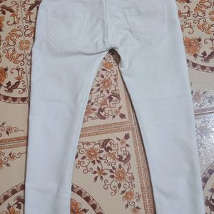 4 Button High Waist White Jeans 😍