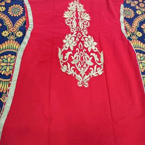 Beautiful Red Bridal Kurta With All Over Heavy Wor