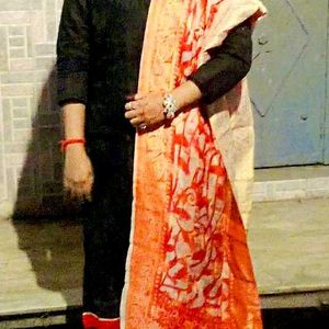 Long Kurta Pant With Banarsi Dupatta