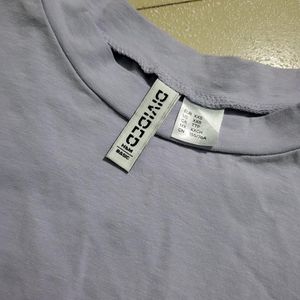 H&m Lavender Cropped Tee