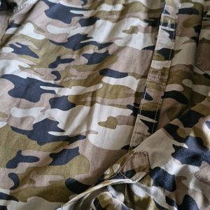 Casual Military Print Shirt