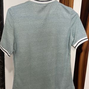 Shein - Aqua Blue Shimmer T-shirt