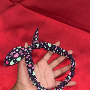 Heart Printed Hair Band