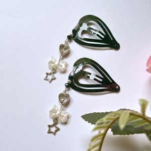 Coquette Heart Hair Clips (2pcs)