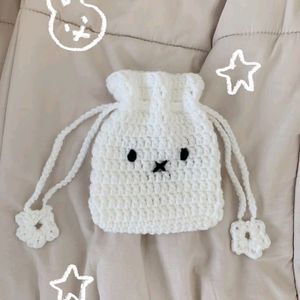 Crochet Combo Of Strawberry And Miffy Pouch!!