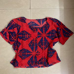 Red crop Shirt