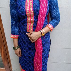 💙3 Piece Women Karvachauth Special Kurta Set💙