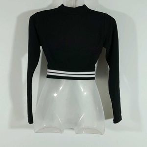 Black Crop Top For Women's