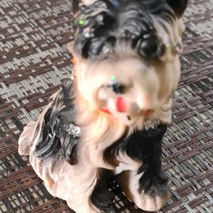 Ceramic Puppy with Red Bow