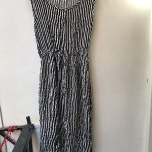 Black N White Straps Dress