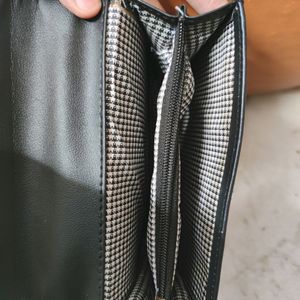 Black Patterned Sling Bag