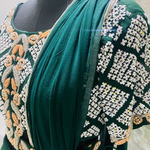 Bottle Green Lehenga