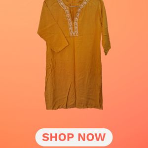 Vibrant Yellow Kurti