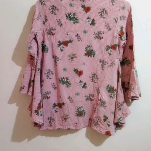 Floral Rayon Top For Girls