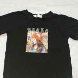 4-6yrs Black T-shirt